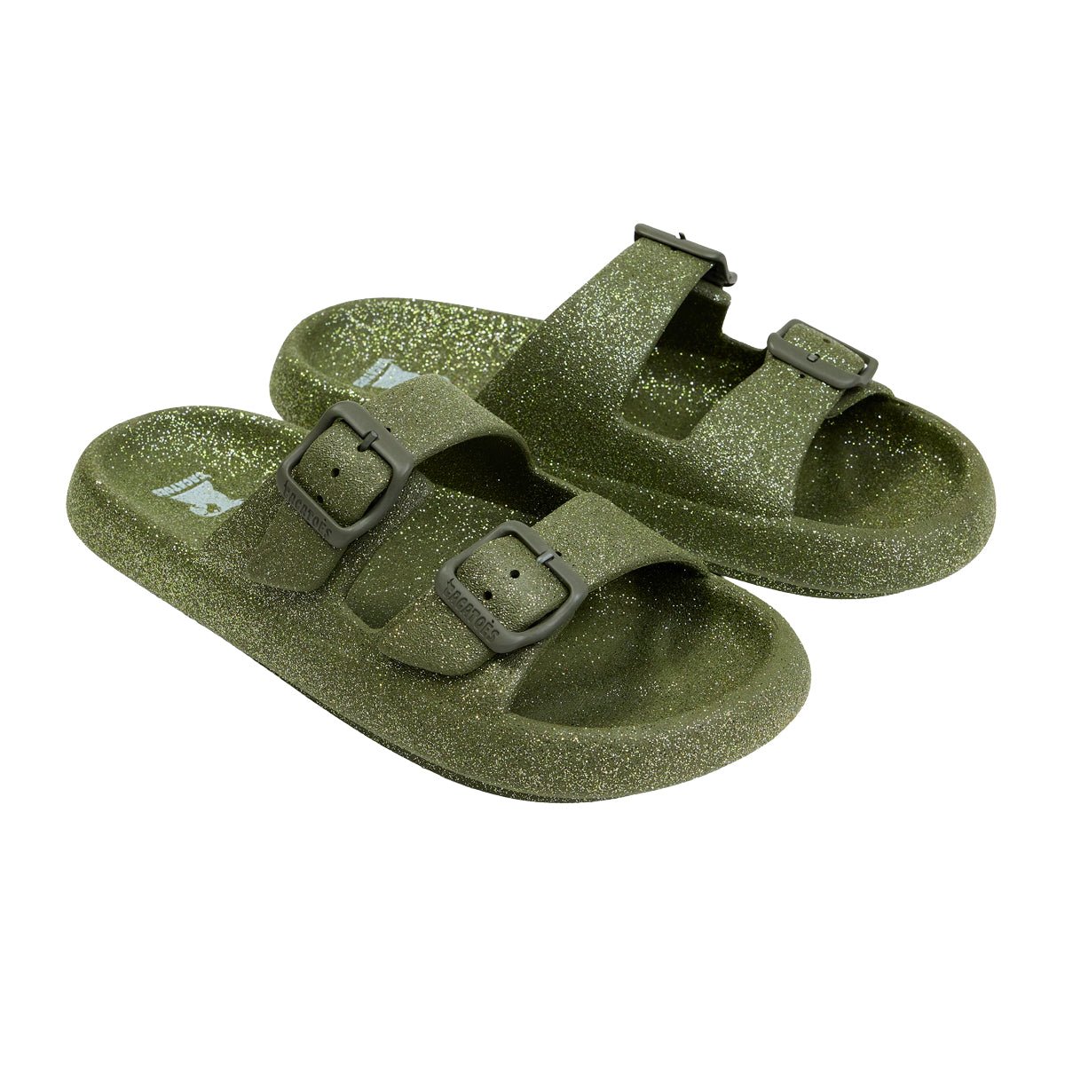 Sandales plates Enfant JESSY GLITTER - Kaki foncé - 29/30 kaki foncé, CACATOES
