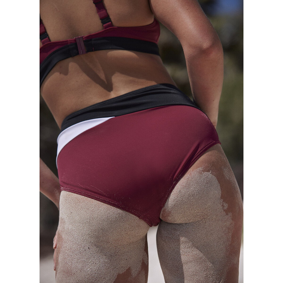 Beyond The Beach Full Bikini Bottoms with High Waist plum, SANS COMPLEXE
