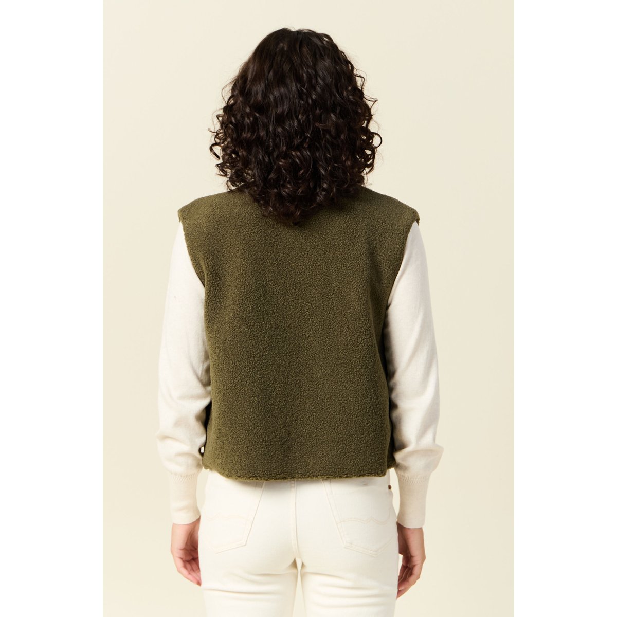 Gilet sans manches vert kaki, BONOBO