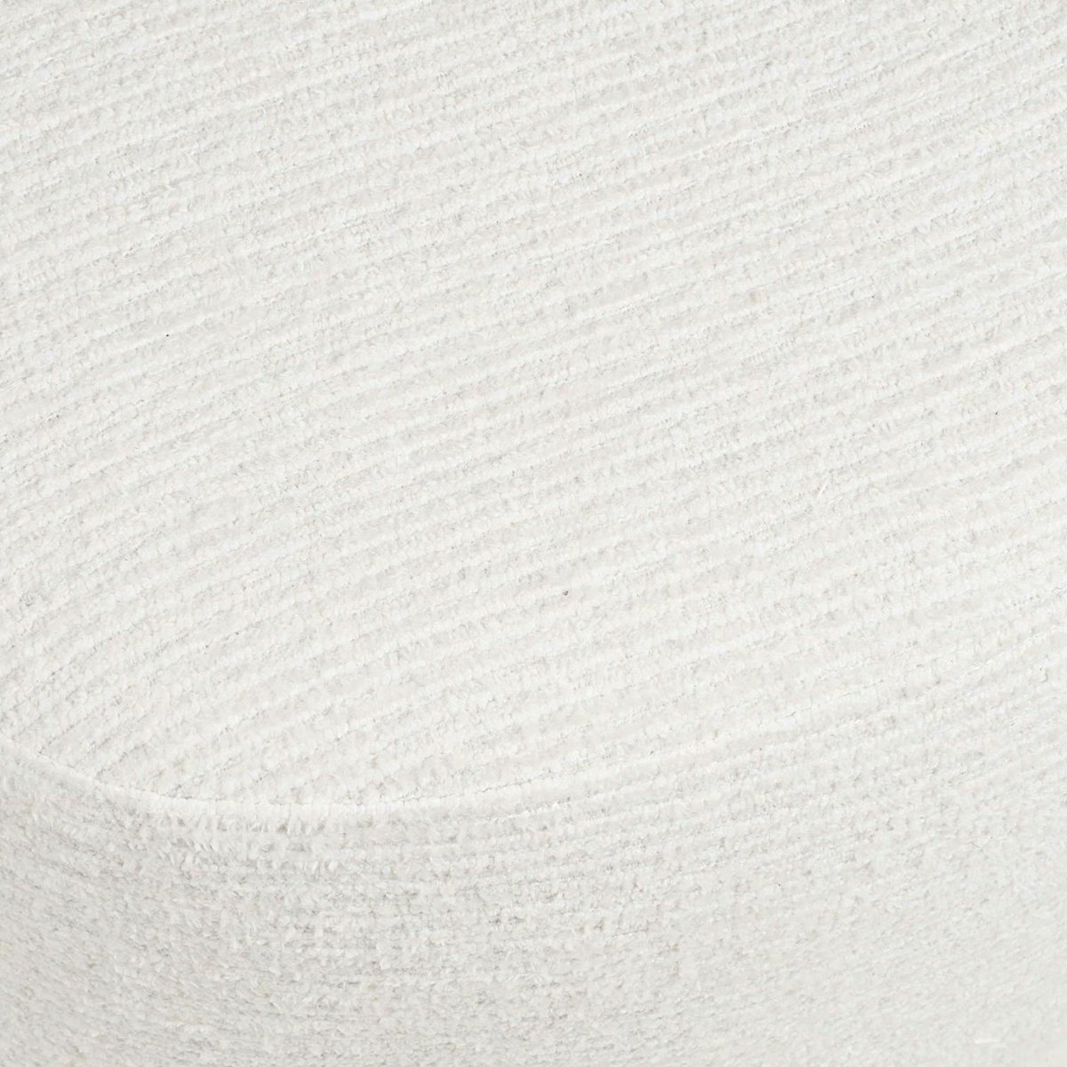 Pouf blanc tissu chenille forme organique 55 cm BERLIN blanc, PIER IMPORT
