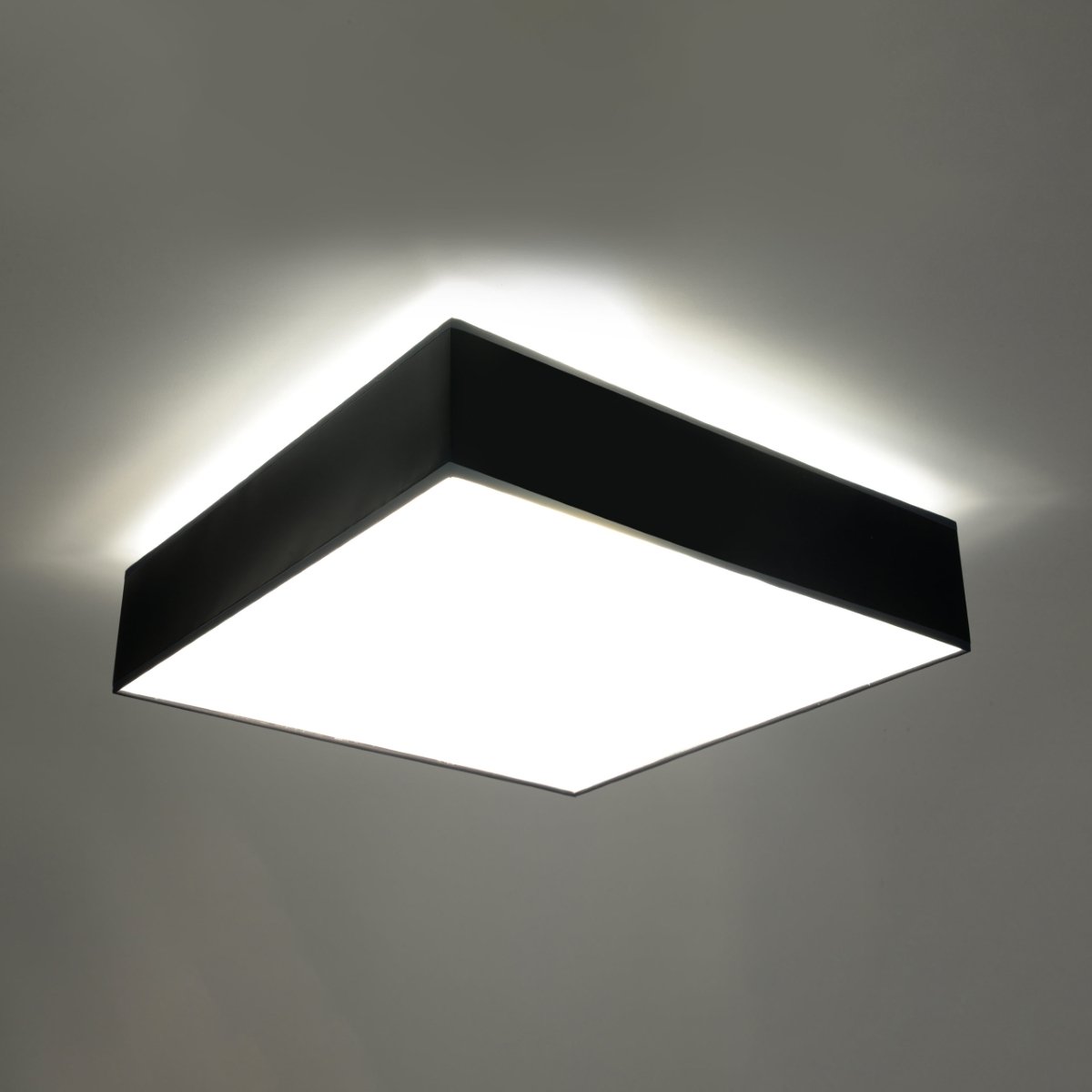 Plafonnier PVC Noir E27 3 Horus noir, EDEN