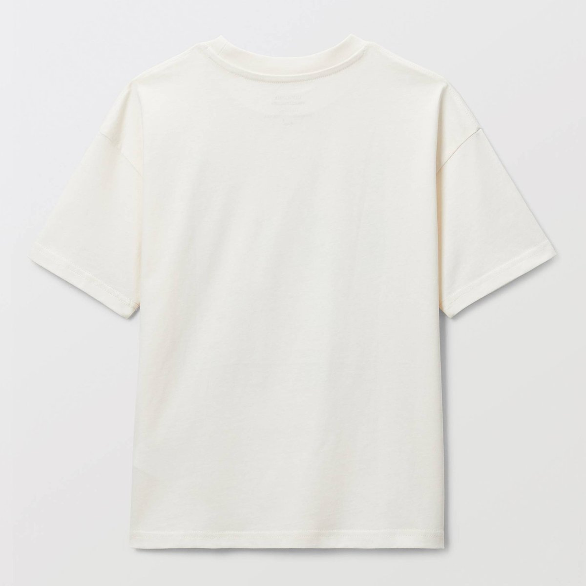 T-shirt manches courtes à inscription en coton BIO GOTS naturel, MONOPRIX