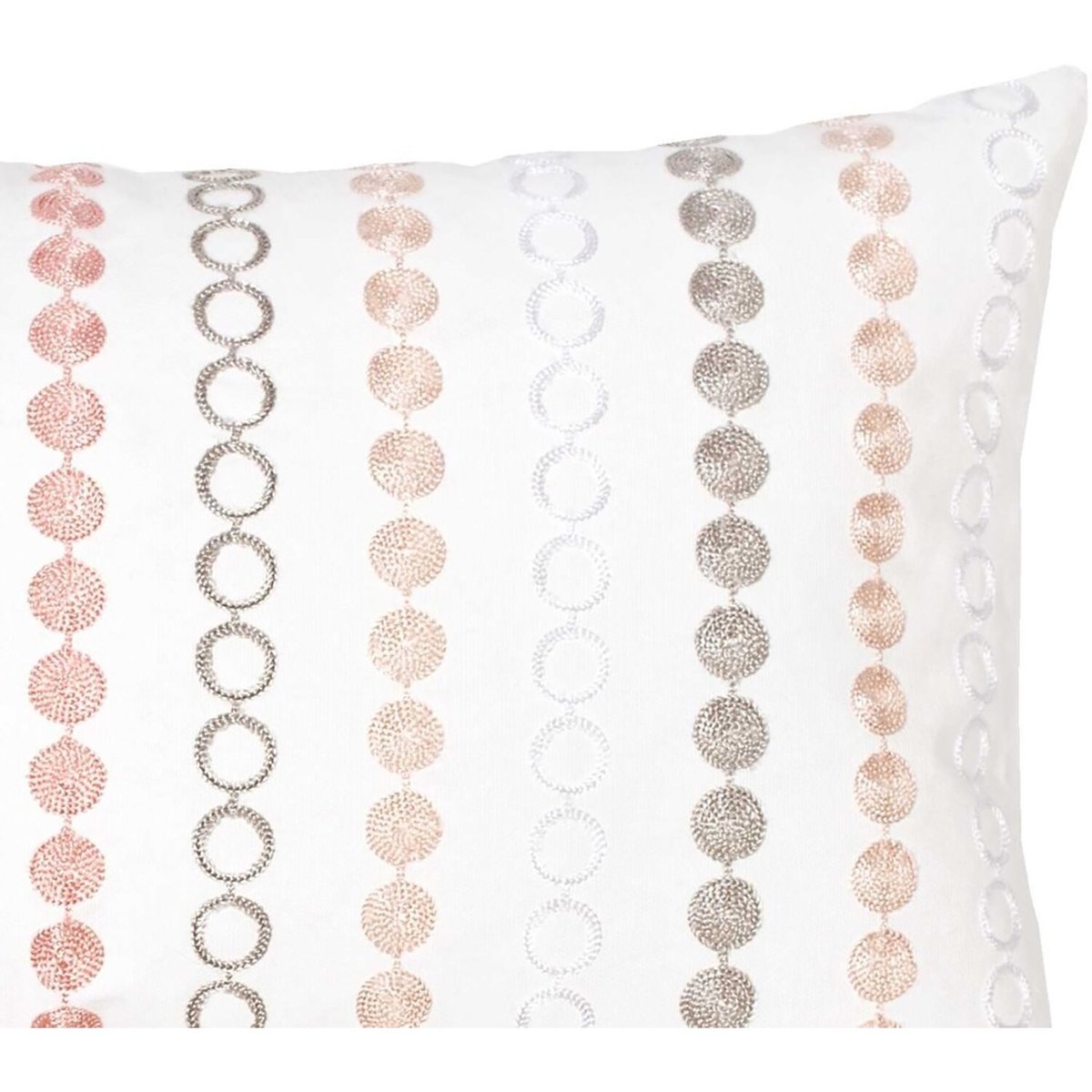 Coussin déco brodé en polycoton imprimé, Stello blush, C DESIGN HOME TEXTILE