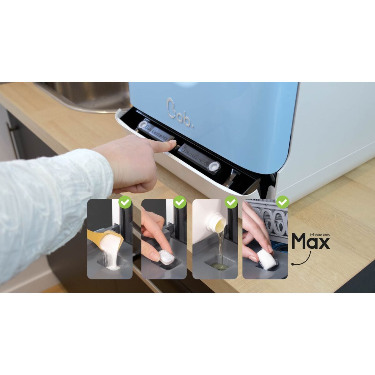 Mini lave vaisselle Bob - Pack Premium black couleur unique, DAAN TECH