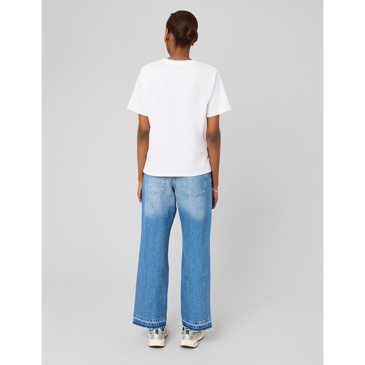 Jean straight taille basse bleu moyen, BZB