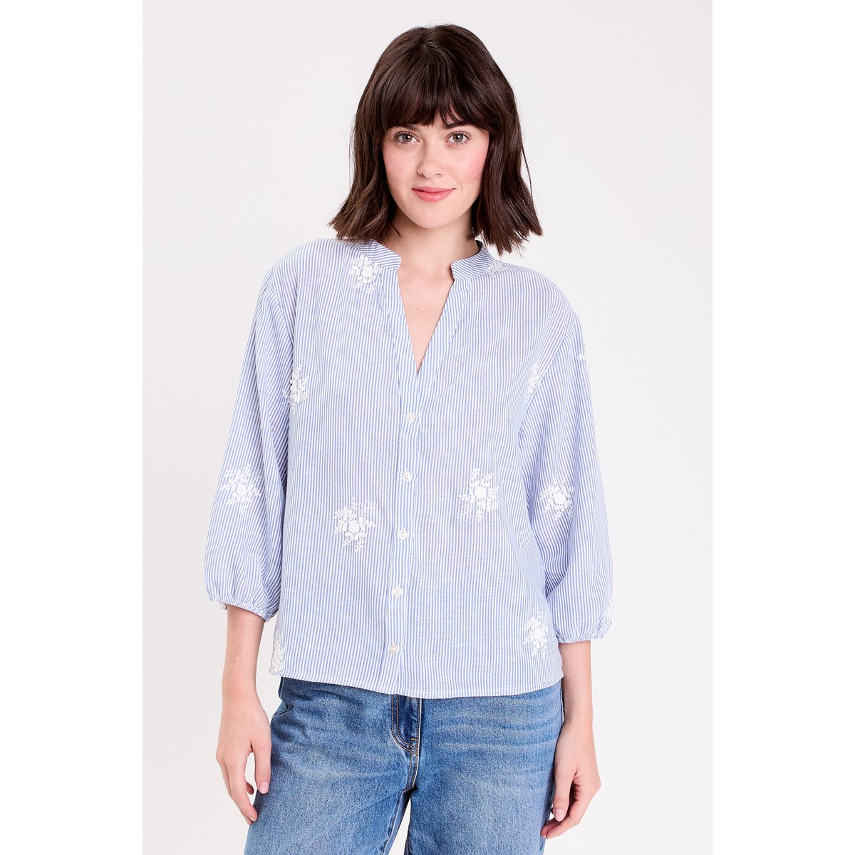 Blouse col tunisien blanc, CACHE CACHE
