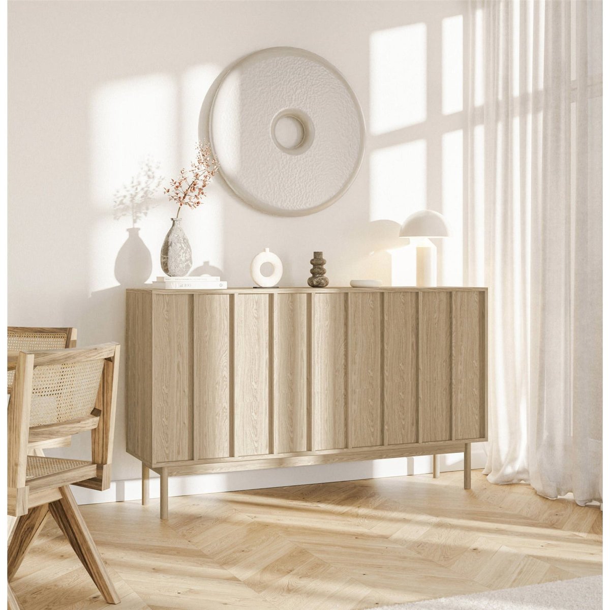 Buffet trois portes chêne collection NEKSTO chêne huilé, RECOLLECTION