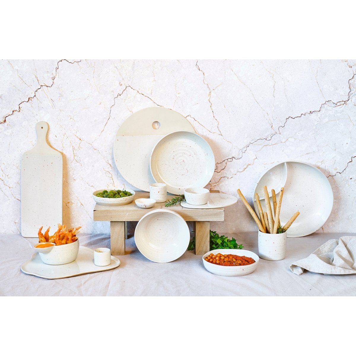 Lot de 4 Bols à soupe en grès, AMUSE quartz, COSY&TRENDY