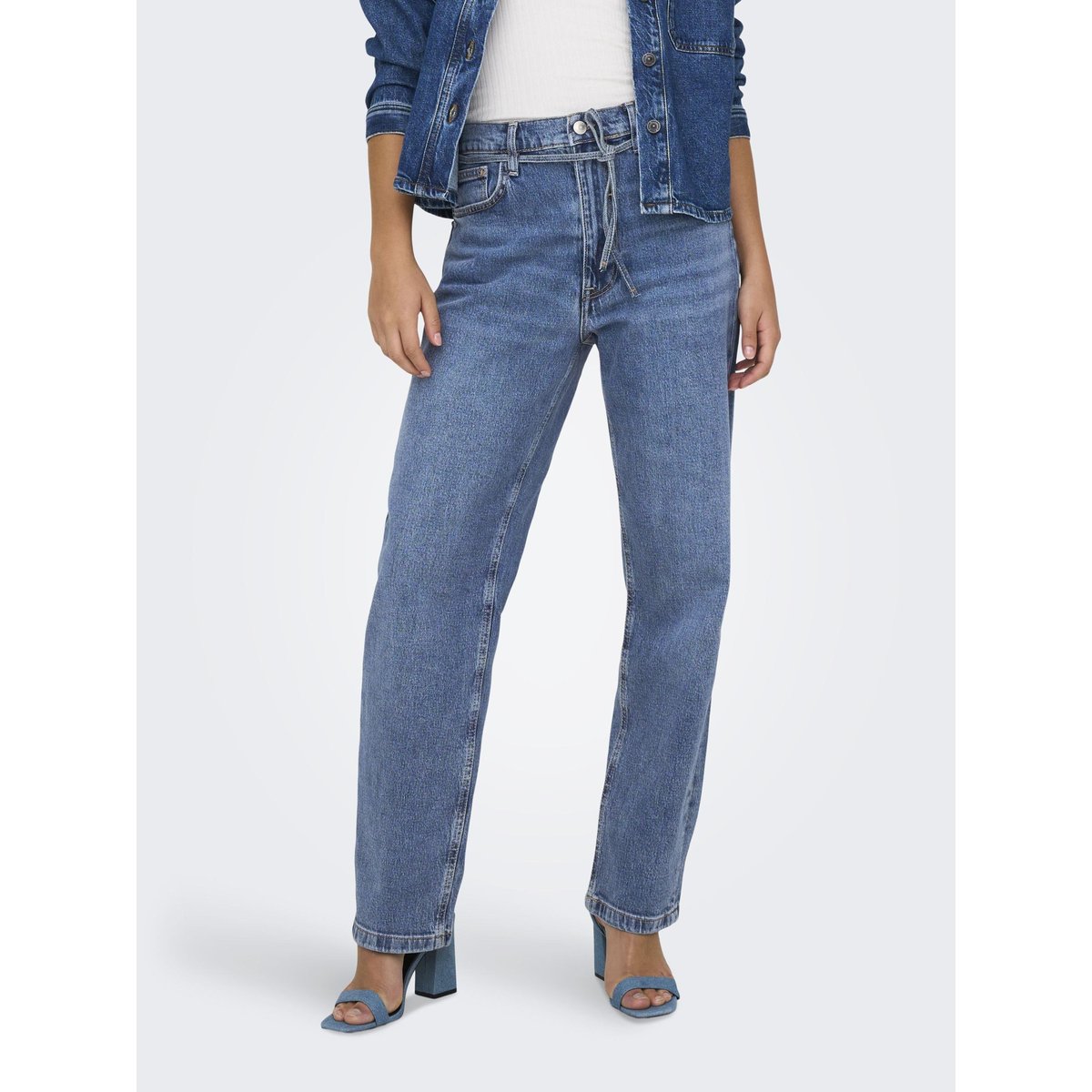 Jean Coupe Droite medium blue denim, ONLY