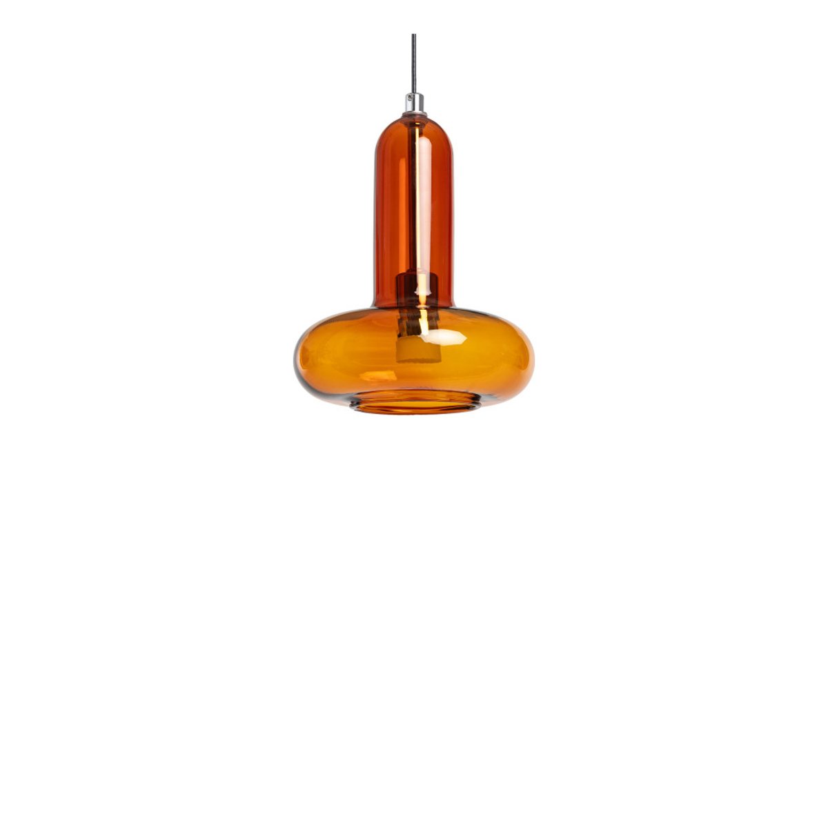 Suspension en verre avec LED intégrée 15cm- TIMO orange, DRAWER