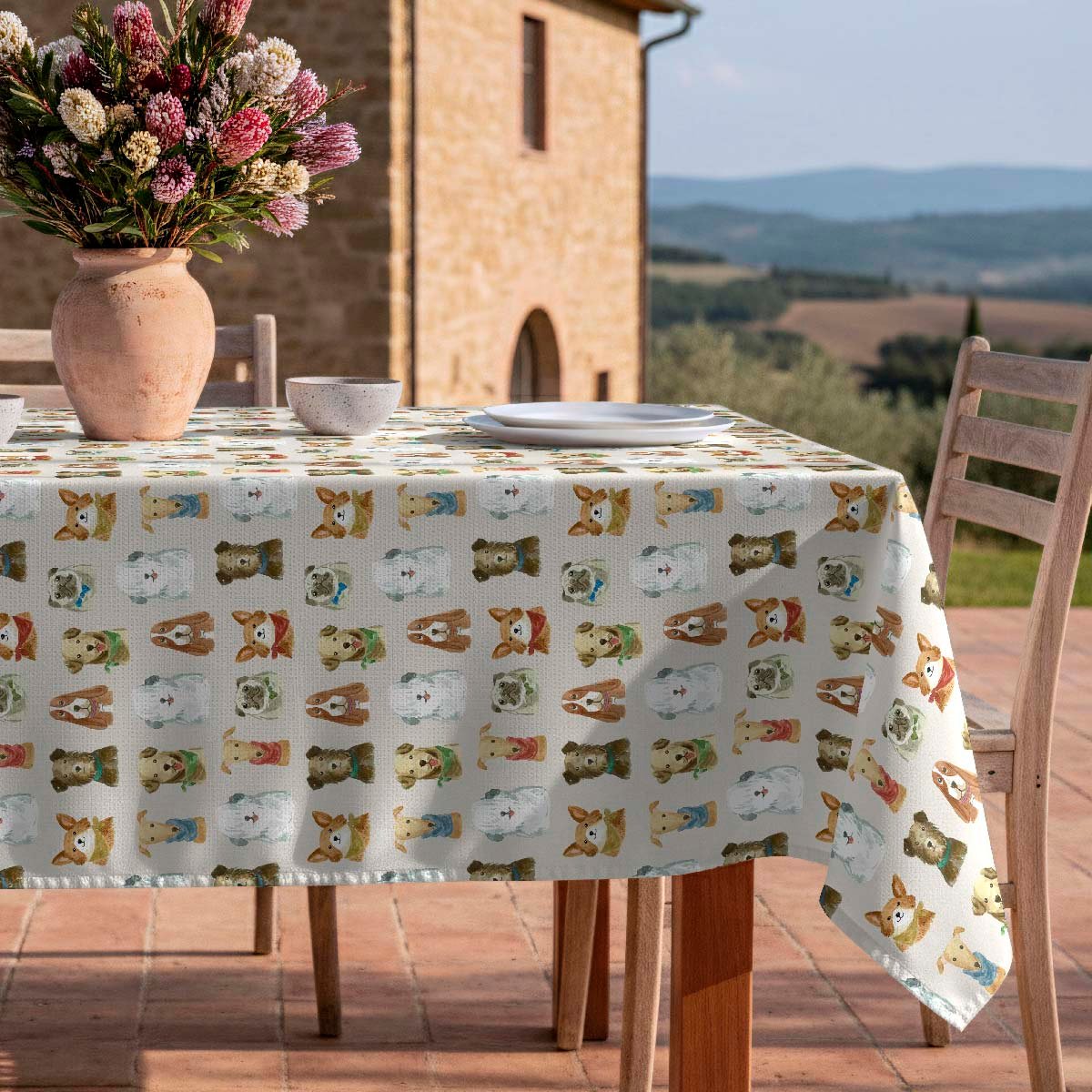 Nappe anti-taches Caninos - coton 100% - multicolore, NAF NAF HOME