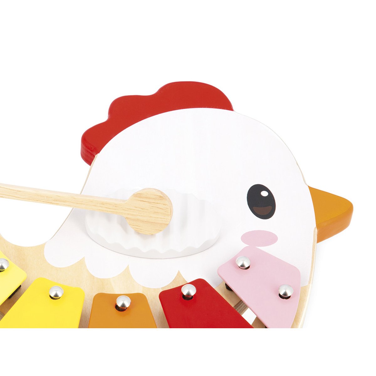Xylophone Poulette En Bois Et Métal beige, JANOD