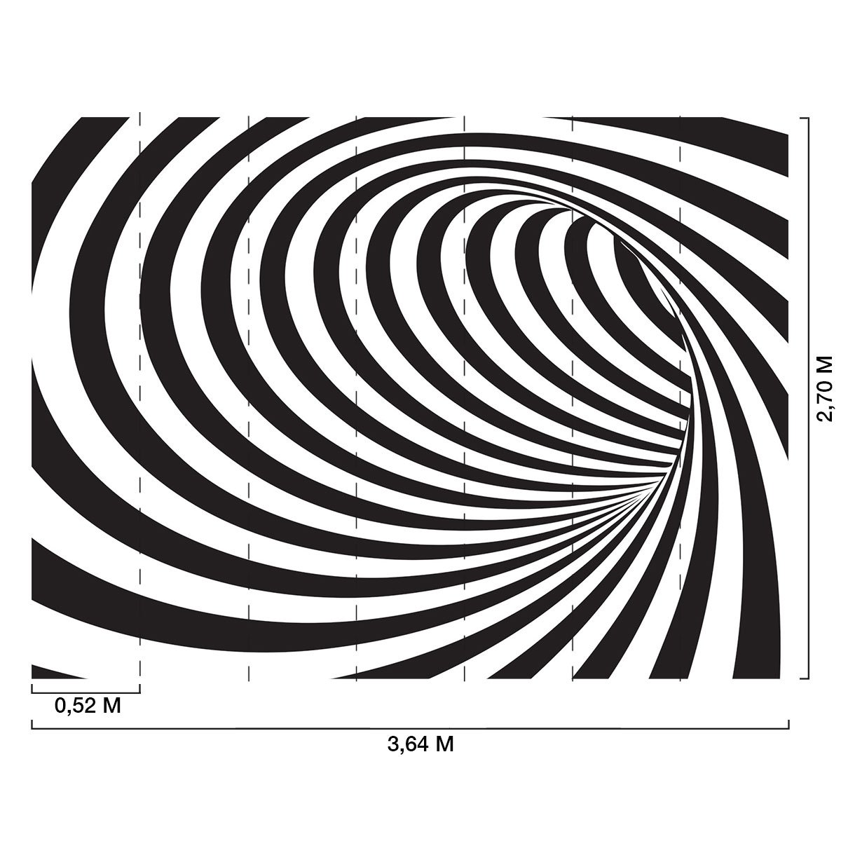 Papier peint illusion 3d intissé, HEXOA