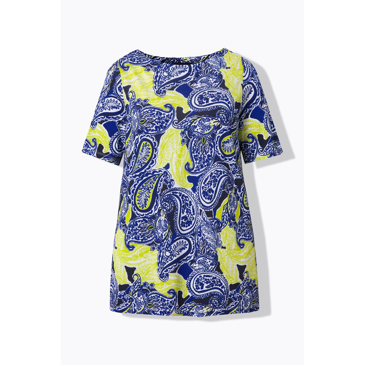 T-shirt motif cachemire, au tombé fluide blanc neige, ULLA POPKEN