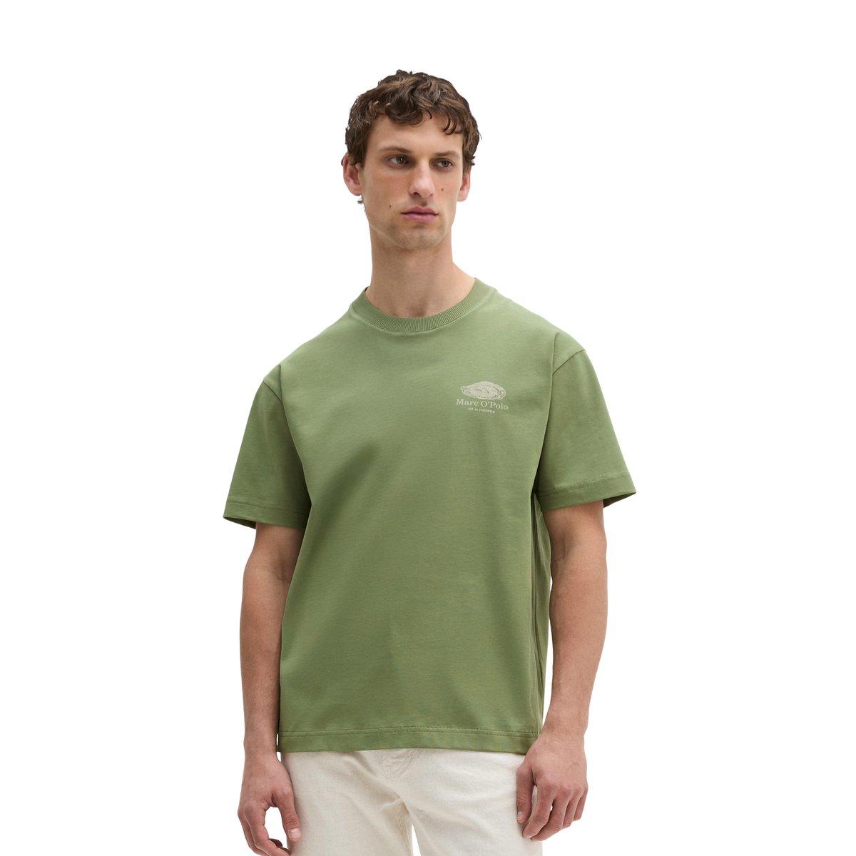 T-shirt loose avec un imprimé marin dans le dos vert, MARC O'POLO