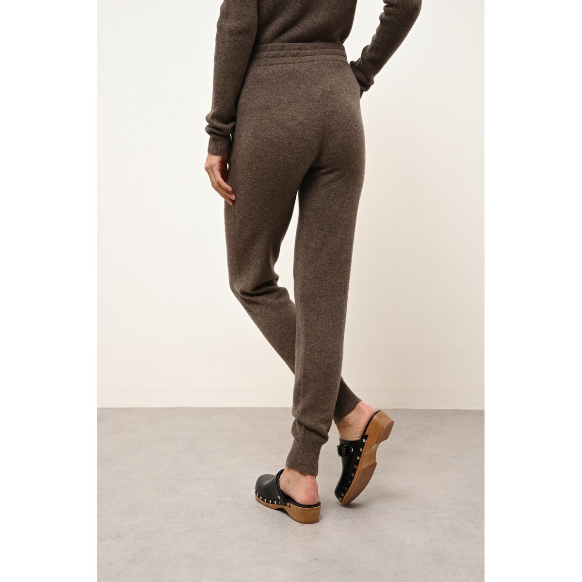 Jogging Taupe Chiné Wendy marron, JUST CASHMERE