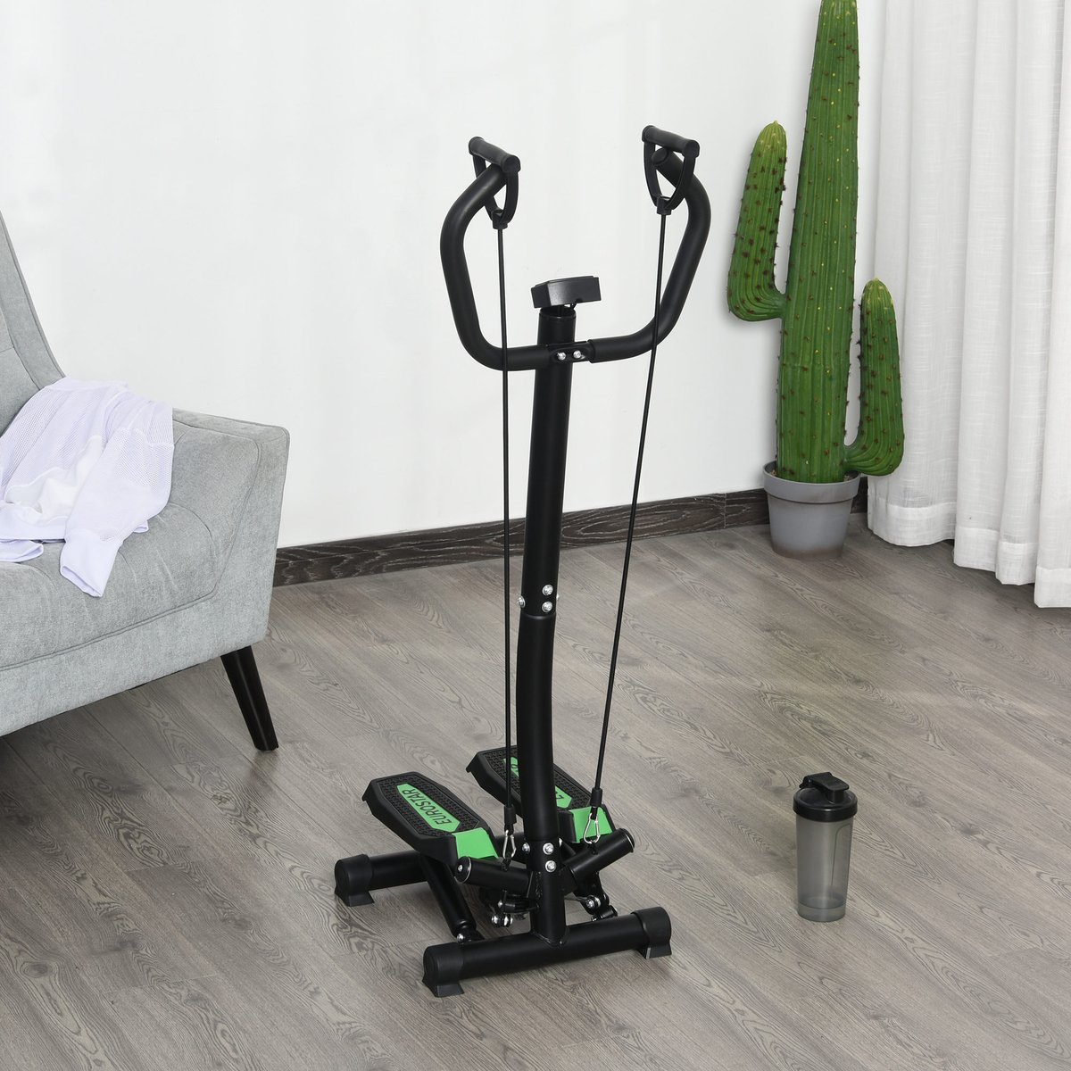 Appareil de step Métal Noir noir, HOMCOM