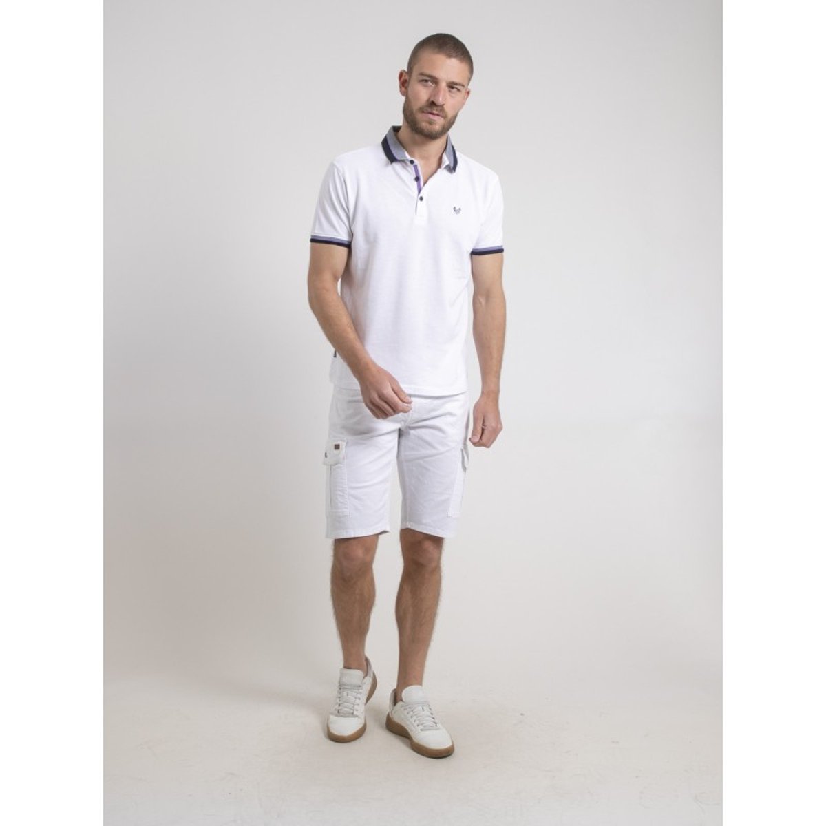 Polo Manches Courtes Pur Coton Pepanolo blanc, RITCHIE