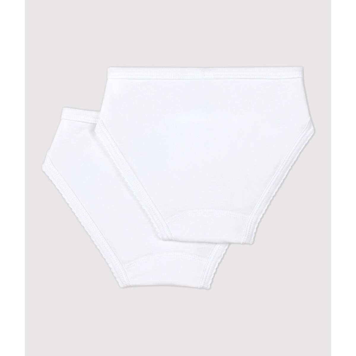 Lot de 2 culottes blanc, PETIT BATEAU