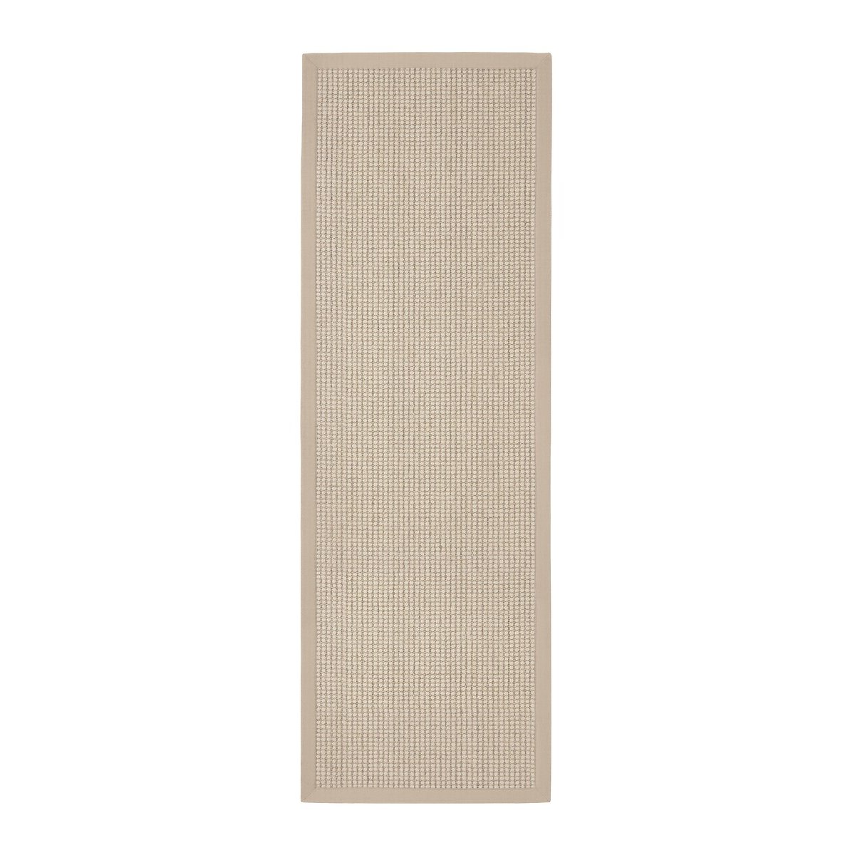 Herringbone Border Boucle Runner Rug beige, SO'HOME
