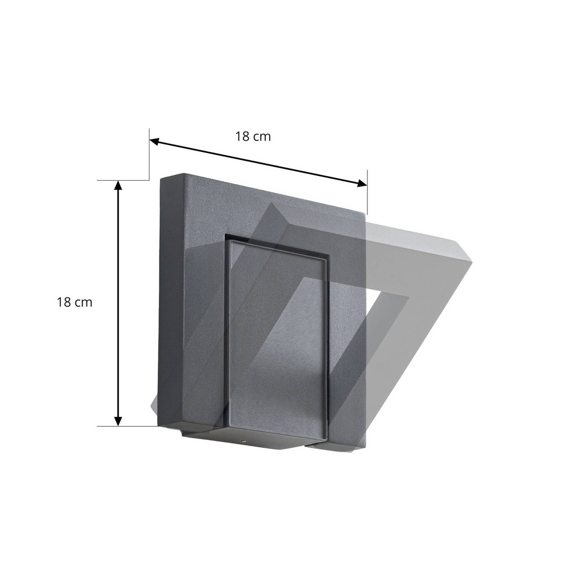 Applique extérieure en aluminium moderneLED gris foncé, opale, LINDBY