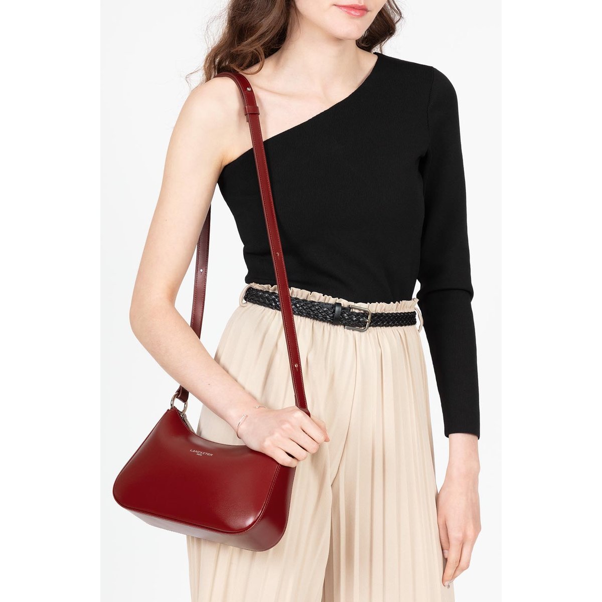 Sac trotteur zippé SUAVE ACE carmin, LANCASTER