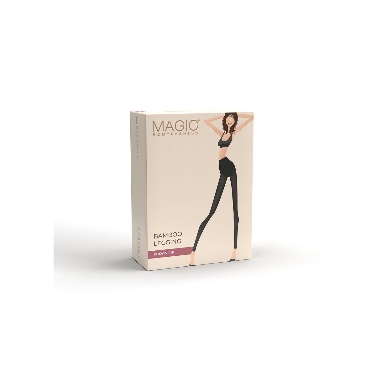 Legging sans pieds en fibres de bambou noir, MAGIC BODYFASHION