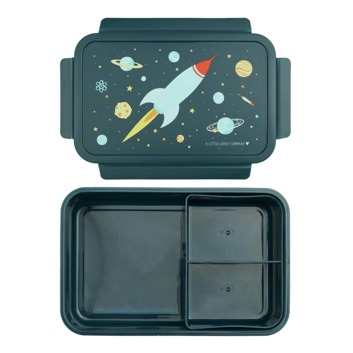 Lunch box Espace bleu, rouge, jaune, A LITTLE LOVELY COMPANY