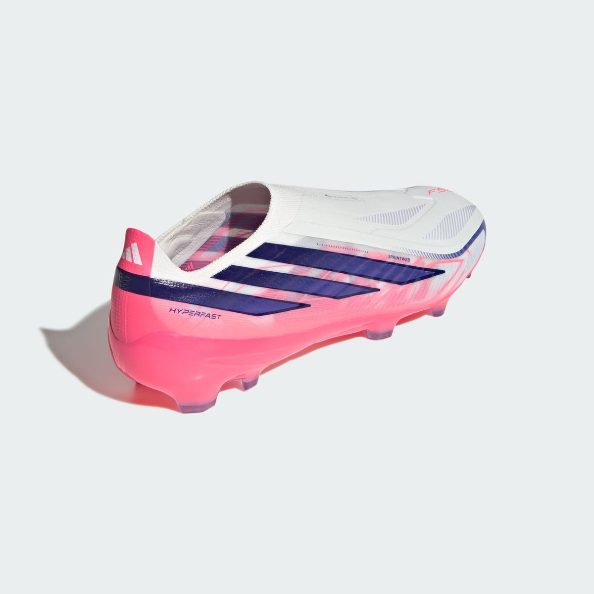 Chaussure De Football Sans Lacets F50 Hyperfast Pro Terrain Souple Chaussure De Football Sans Lacets F50 Hyperfast Pro Terrain Souple cloud white / solar purple / solar turbo, adidas Performance