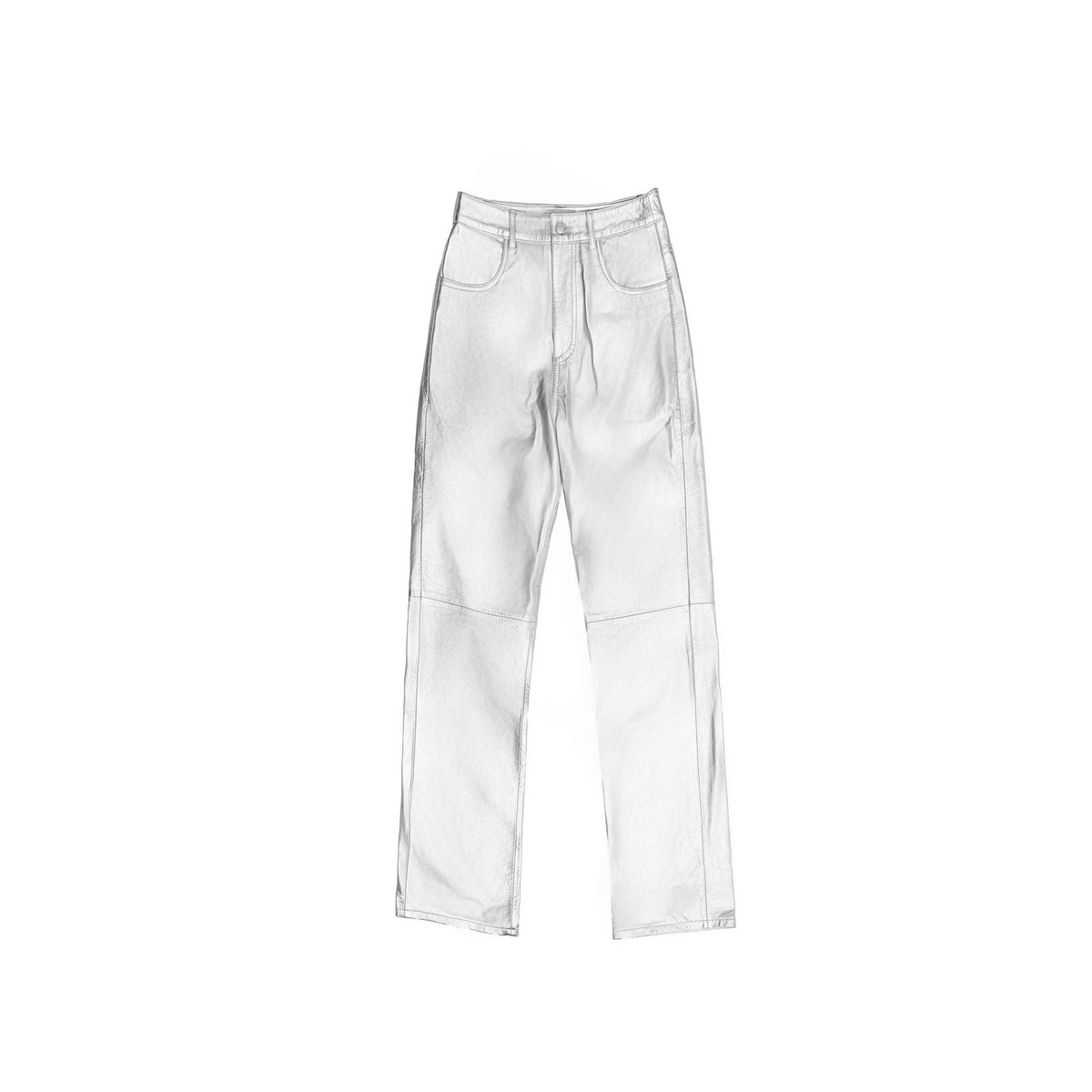 Pantalon droit uni ZEPHYR 69-argent, LA PETITE ETOILE
