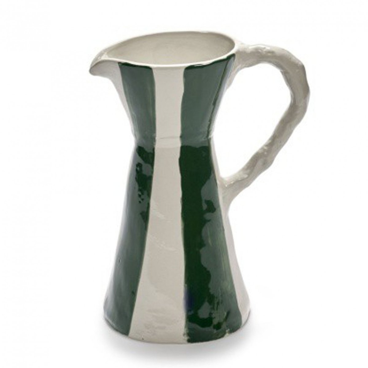 Carafe rayée en grès Charly vert, SERAX