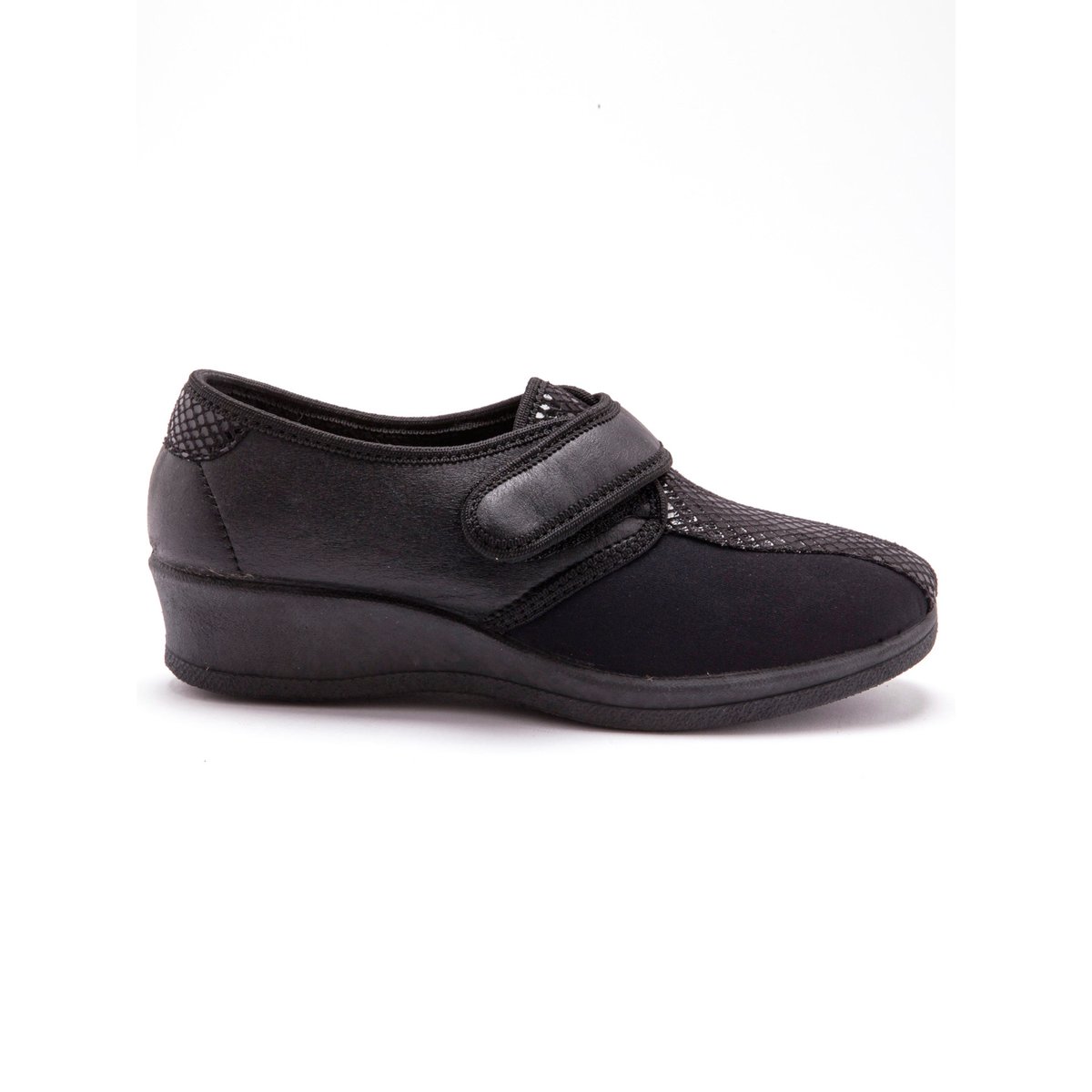 Derbies extensible pieds sensibles noir, PEDICONFORT