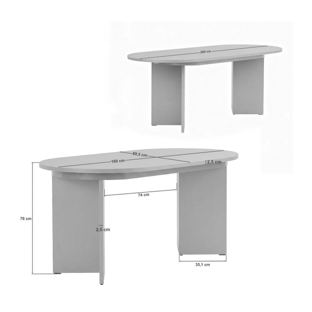 Table à manger extensible 6 à 8 personnes effet travertin 160-200x75cm- SAM beige, DRAWER