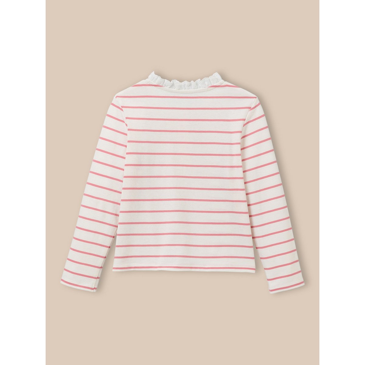 T-shirt en coton biologique - Collection JUNIOR rayure rose, CYRILLUS