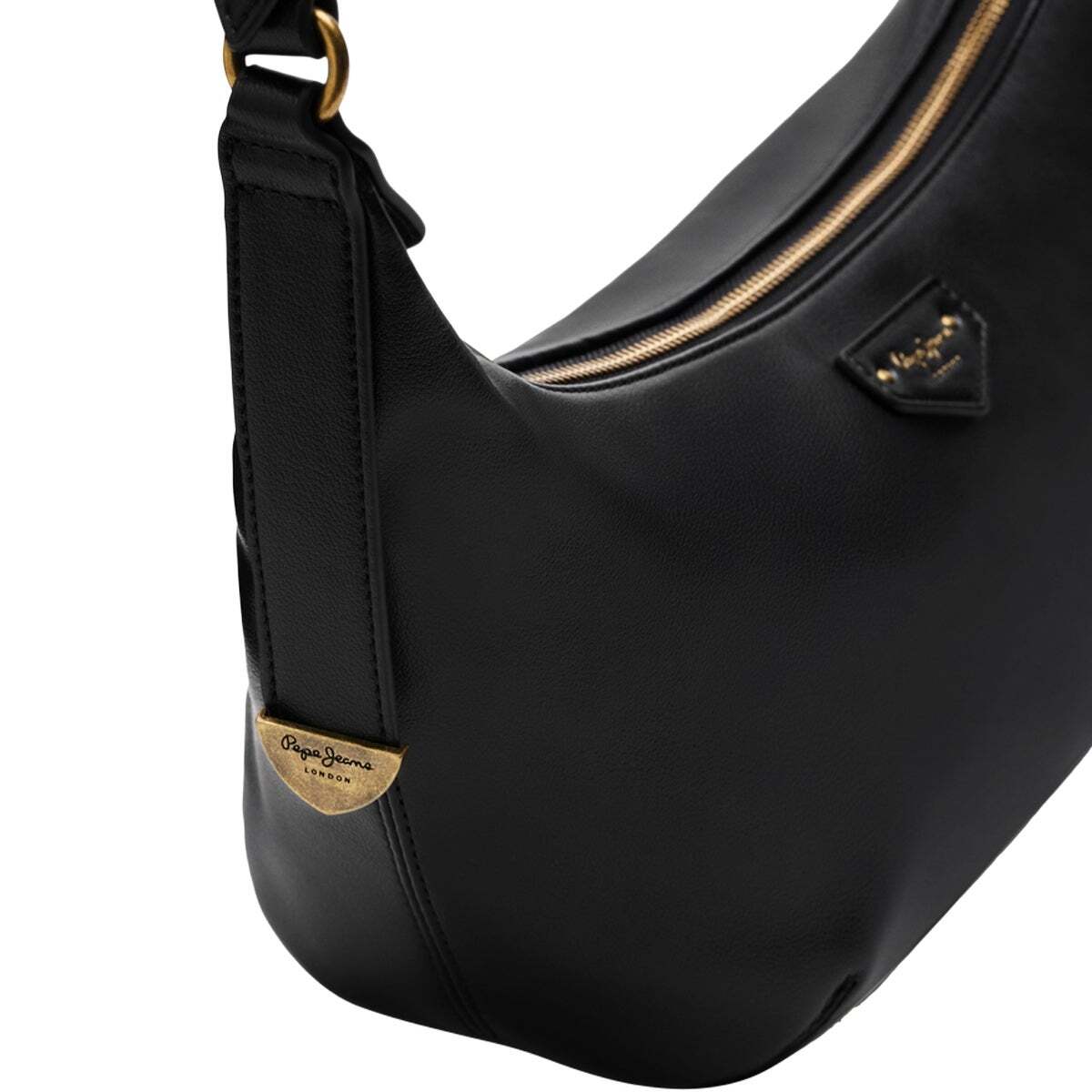 Sac Demi-Lune Effet Cuir noir, PEPE JEANS
