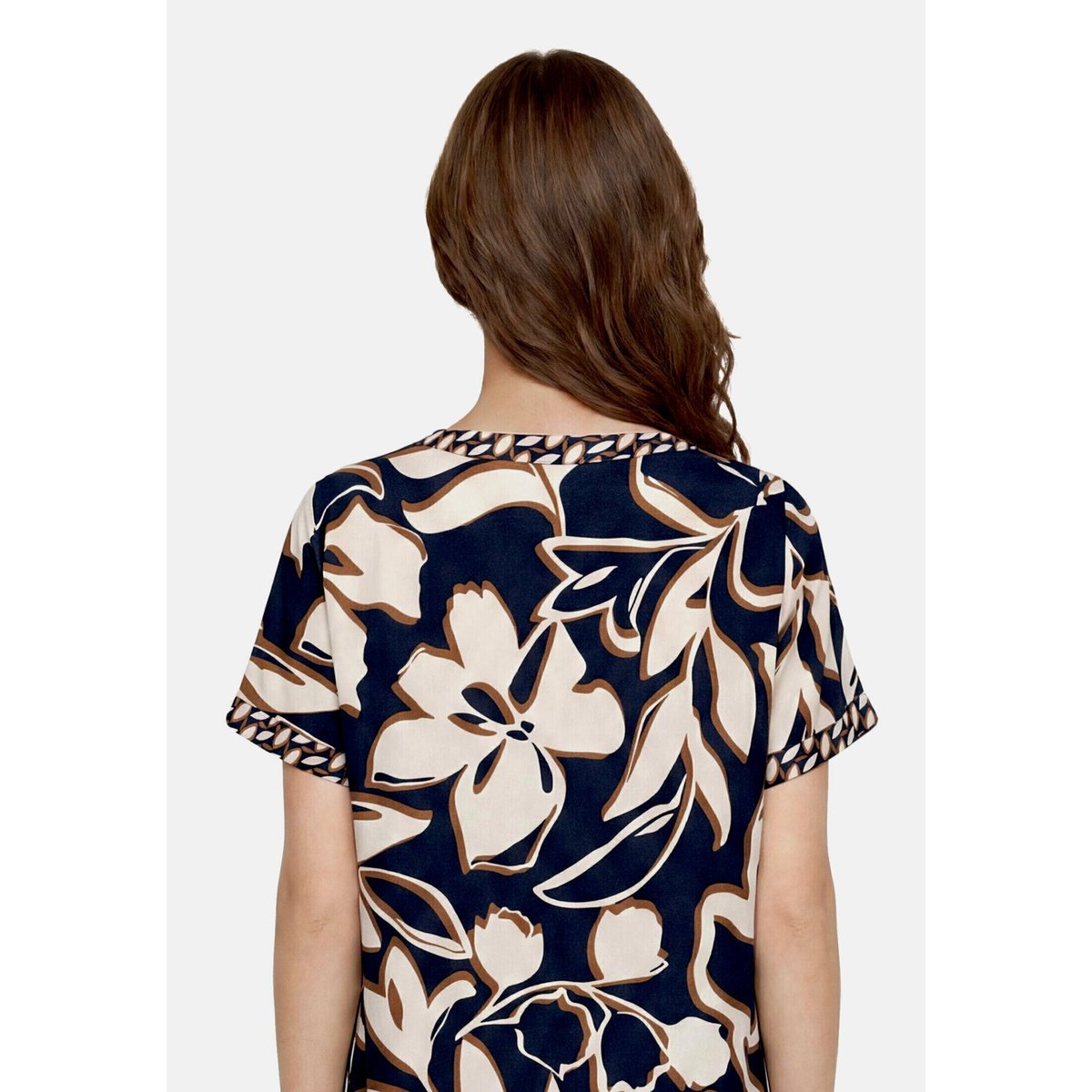 Robe tunique manches courtes dark blue/brown, BETTY BARCLAY