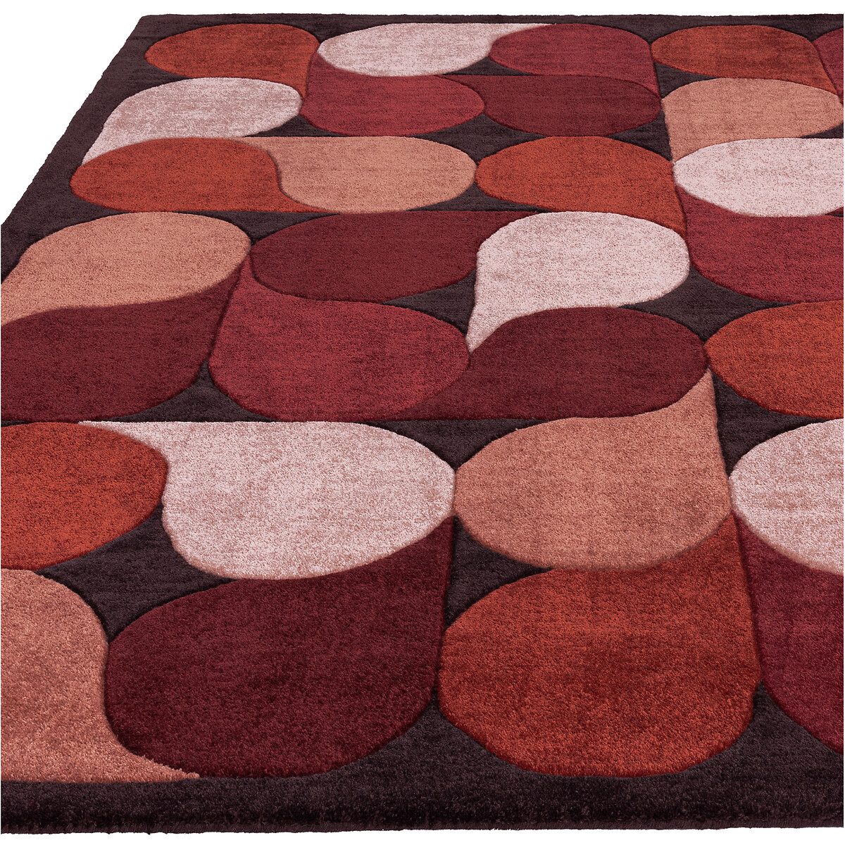 Recycled Hand Tufted Pattern Rug red, ÉDITÉ