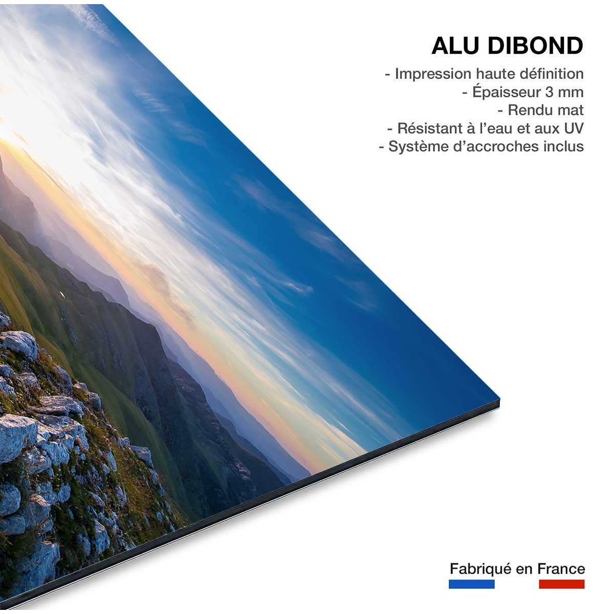 Tableau au sommet du mont chiran tableau alu dibond, HEXOA