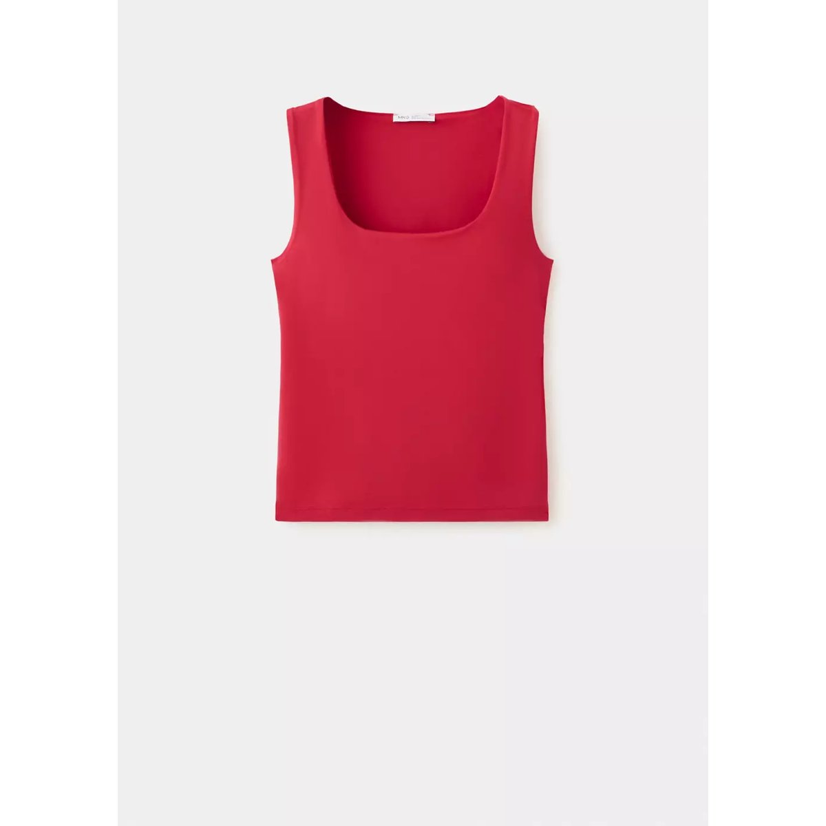 Top à bretelles encolure carrée rouge, MANGO TEEN