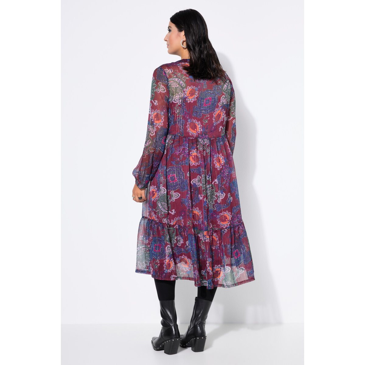 Robe maxi en mousseline rouge cerise foncé, STUDIO UNTOLD