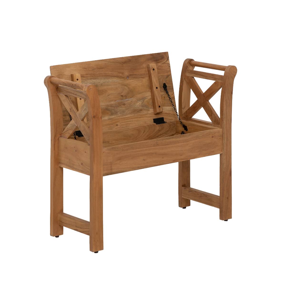 Banc en bois d'acacia ISOLDE bois foncé, MADE IN MEUBLES