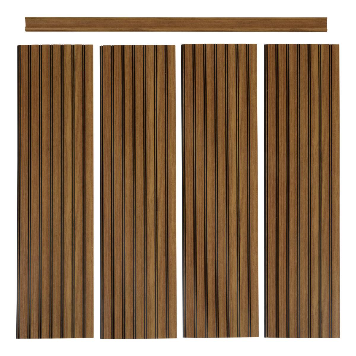 Lot de 4 panneaux de soubassement BENY marron, ATMOSPHERA