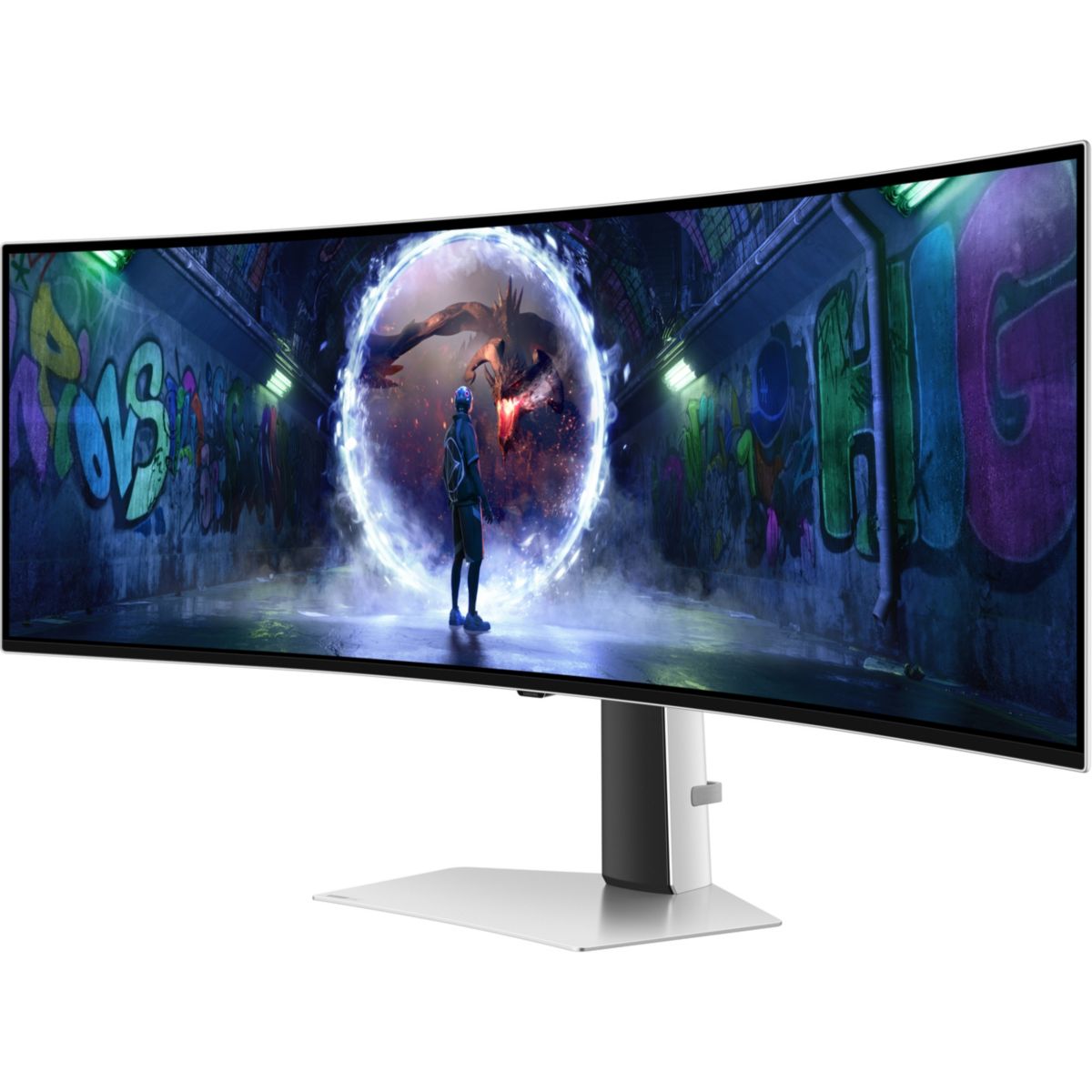 Ecran PC Gamer ODYSSEY G9 G93SD 49" Incurvé 1800R DQHD 240Hz OLED HDR True Black 400 HDMI 2.1 AMD FreeSync couleur unique, SAMSUNG