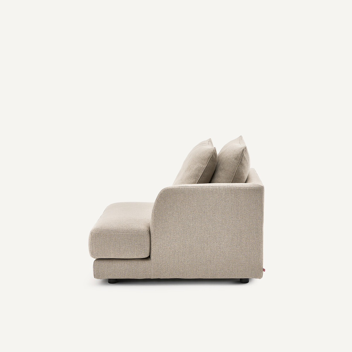 Rechtes Halbsofa, modular, aus Tweed, TIBERIO natur/hellgrau, AM.PM