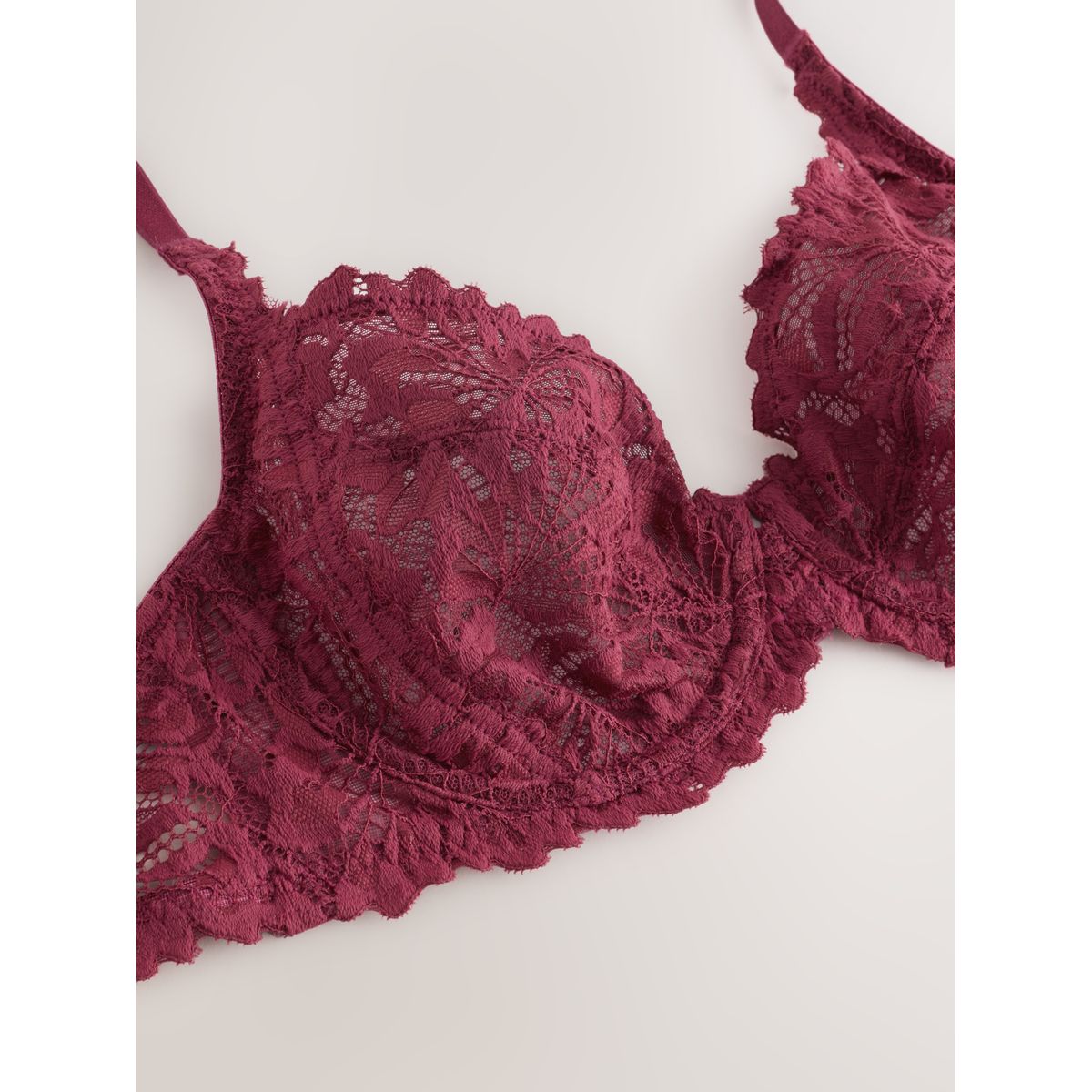 Soutien-gorge en dentelle ultra confort rouge bordeaux, NEXT