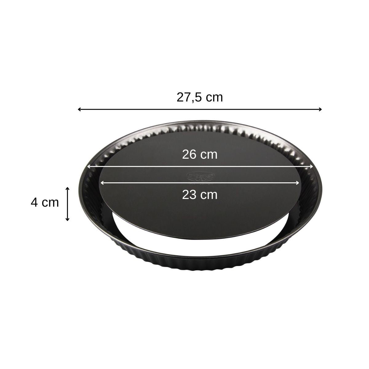 Lot de 2 moules à gâteaux 27,5/27,5 cm en acier TRADITION noir, DR OETKER