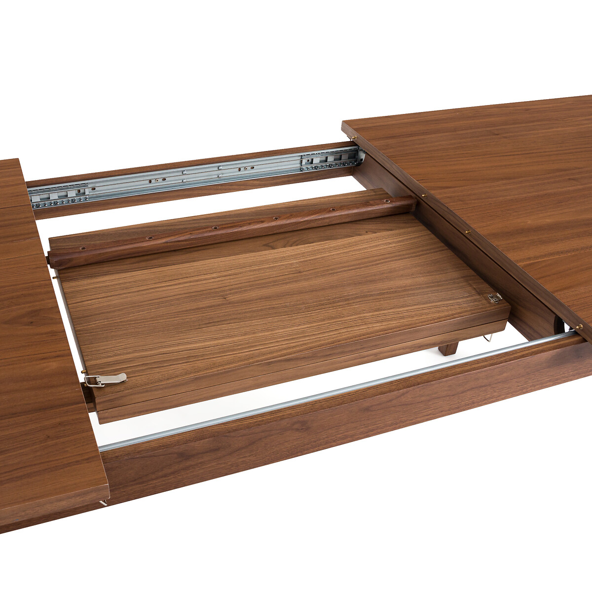 Table à manger, extensible, plaqué noyer, 6 à 10 couverts, VINTELE coloris noyer, LA REDOUTE INTERIEURS