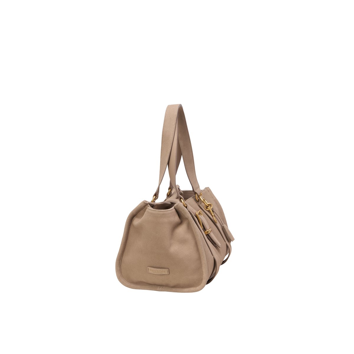 Shopper en cuir velours doux marron, MARC O'POLO