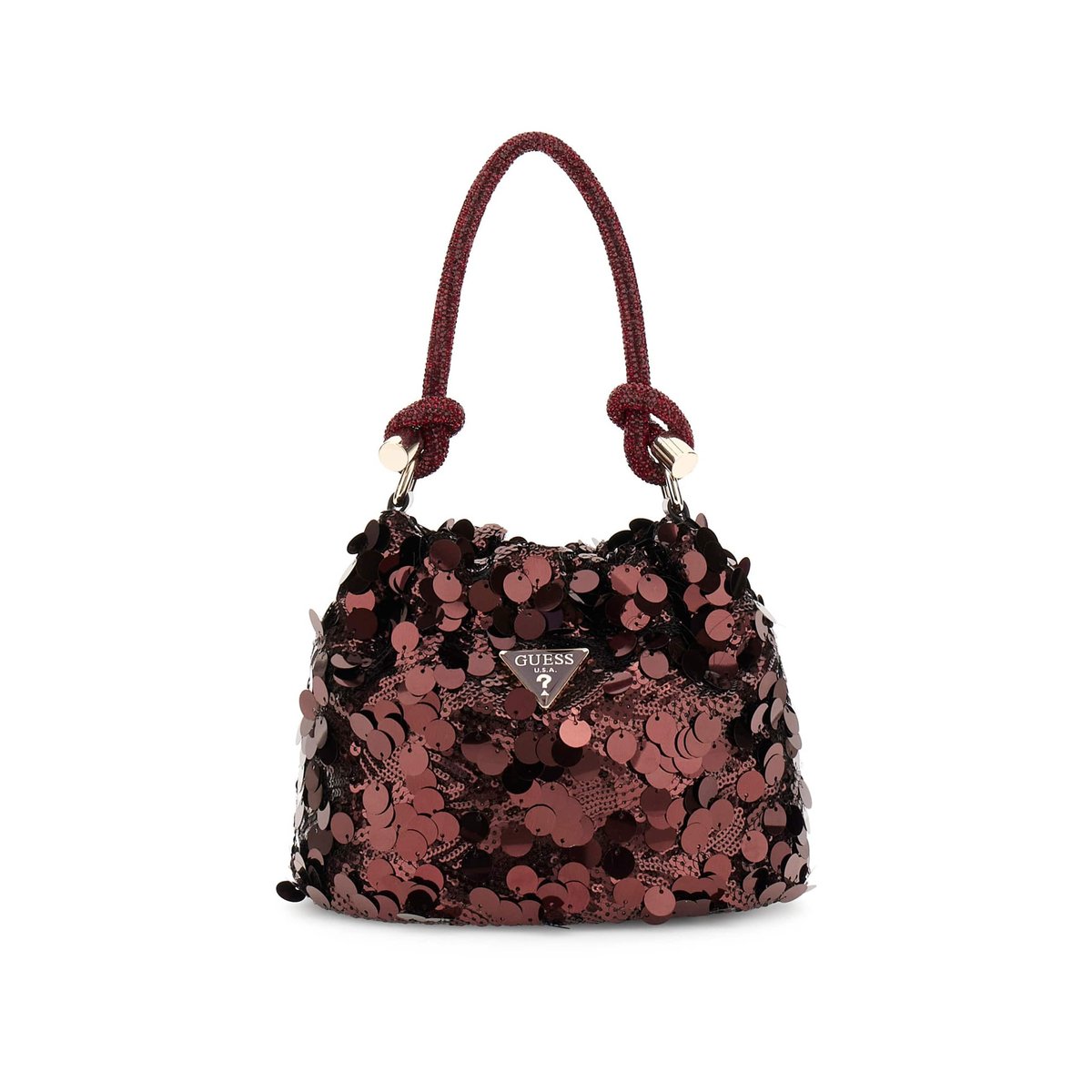 Mini Sac À Main Holiday Shine lie-de-vin, GUESS