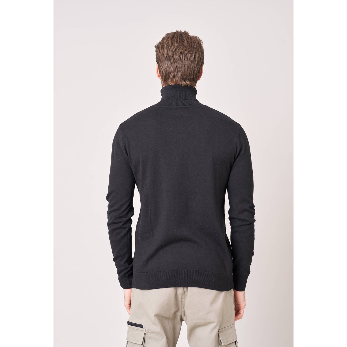 Pull homme col roulé ROLLUP black, DEELUXE
